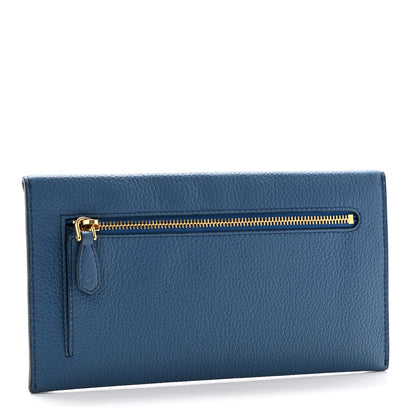 Prada Vitello Grain Envelope Wallet Cobalto 3 of 15