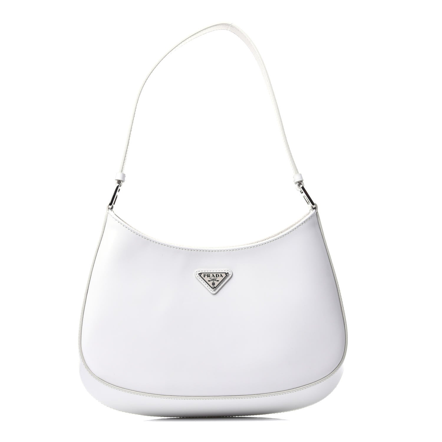 Prada Spazzolato Cleo Shoulder Bag White 1 of 9