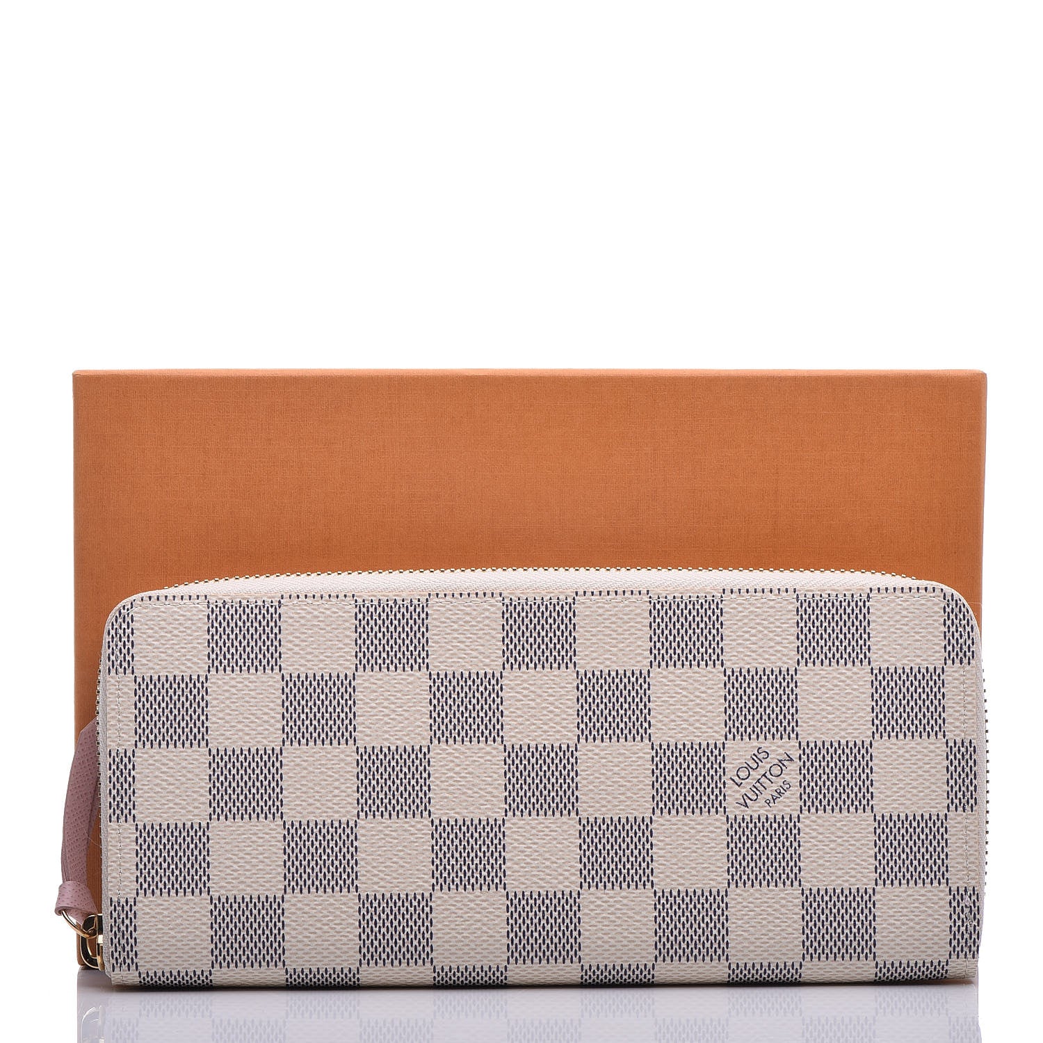 Louis Vuitton Damier Azur Clemence Wallet Rose Ballerine 8 of 8