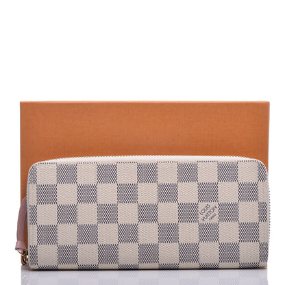 Louis Vuitton Damier Azur Clemence Wallet Rose Ballerine 8 of 8