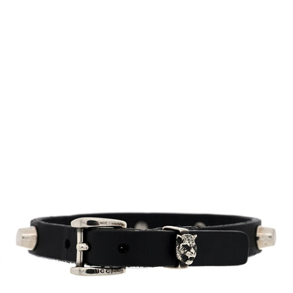 Gucci Calfskin Feline Heads Bracelet L Black 3 of 4