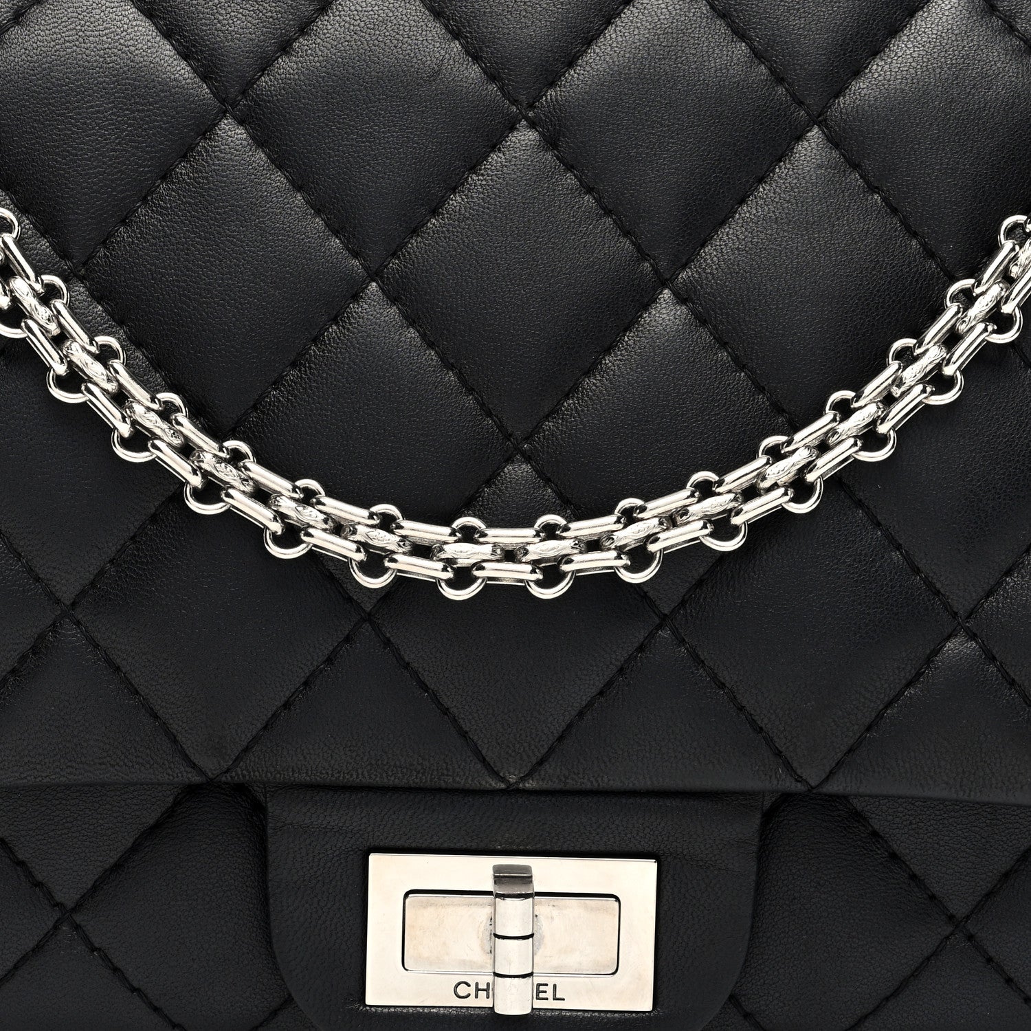 Chanel Lambskin Quilted 2.55 Reissue 227 Flap Black 5 of 10