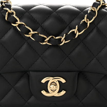 Chanel Lambskin Quilted Mini Square Flap Black 8 of 11