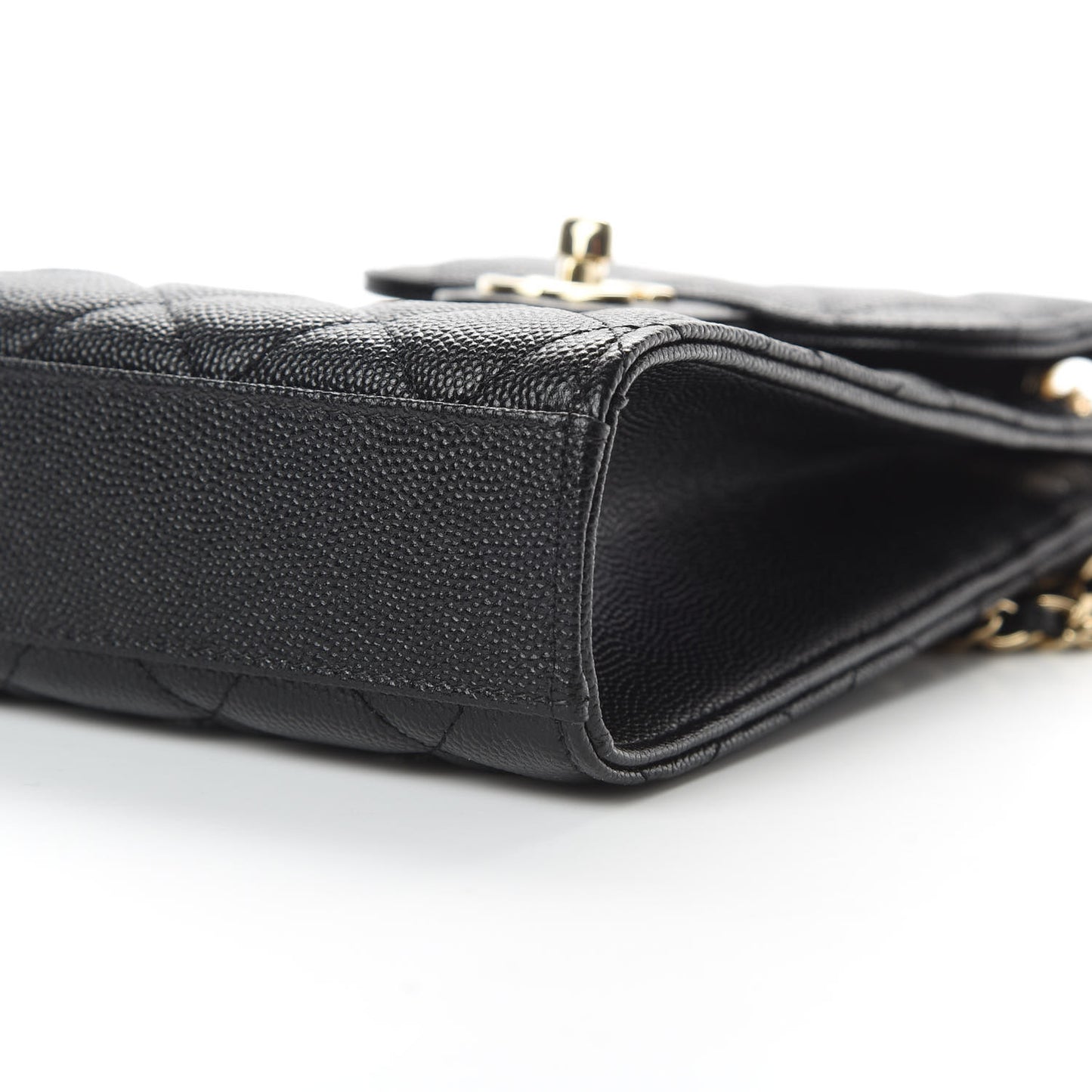 Caviar Quilted Classic Phone Holder Black