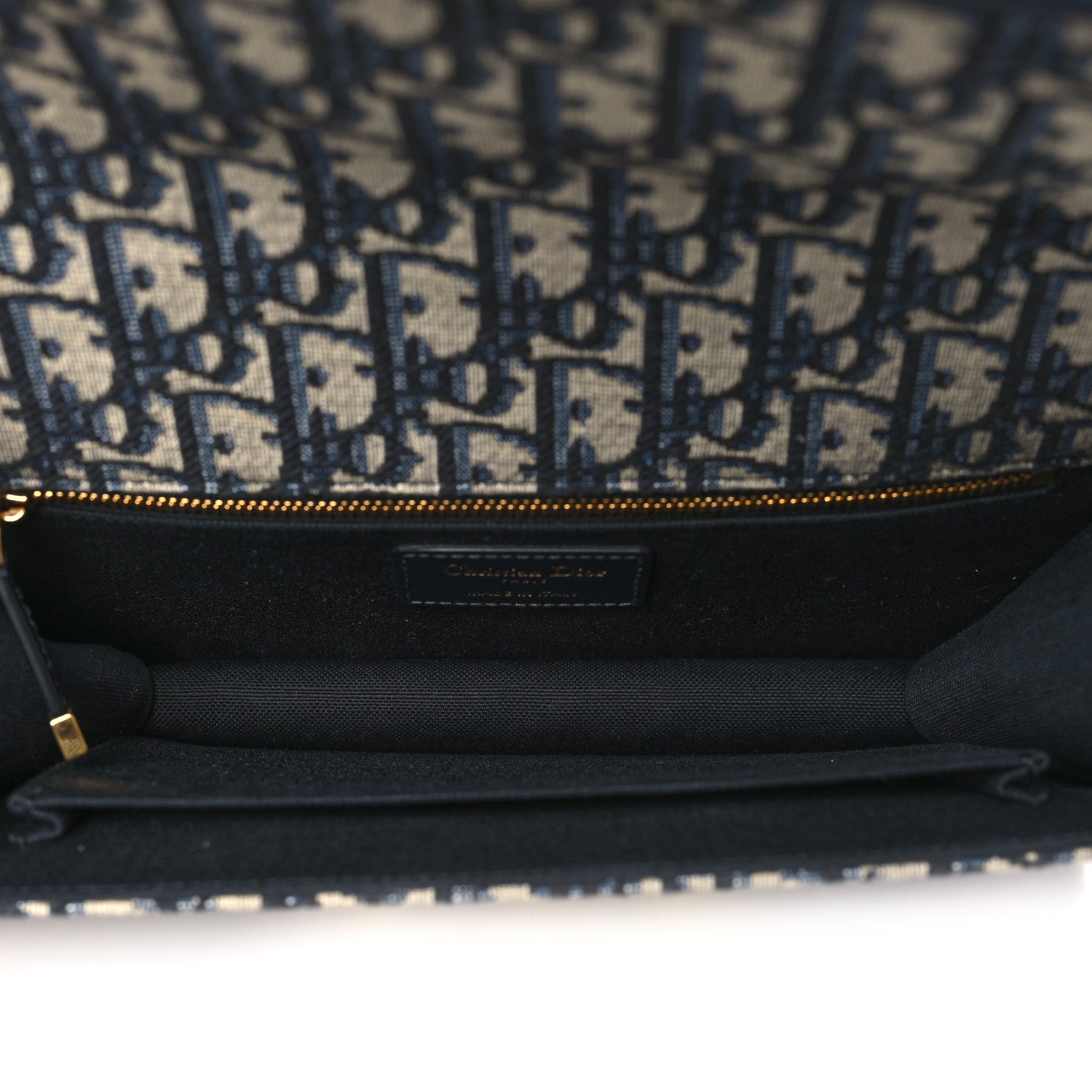 Christian Dior Oblique 30 Montaigne Chain Flap Bag Blue 5 of 9