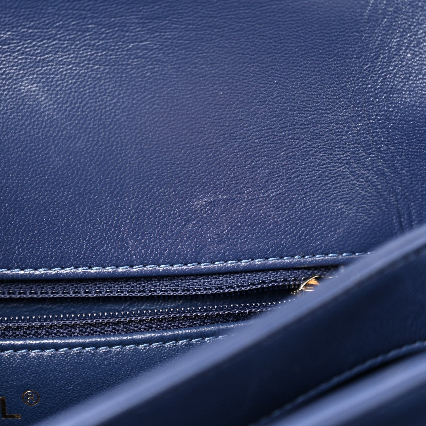 Lambskin Quilted Medium Trendy CC Flap Dual Handle Bag Blue