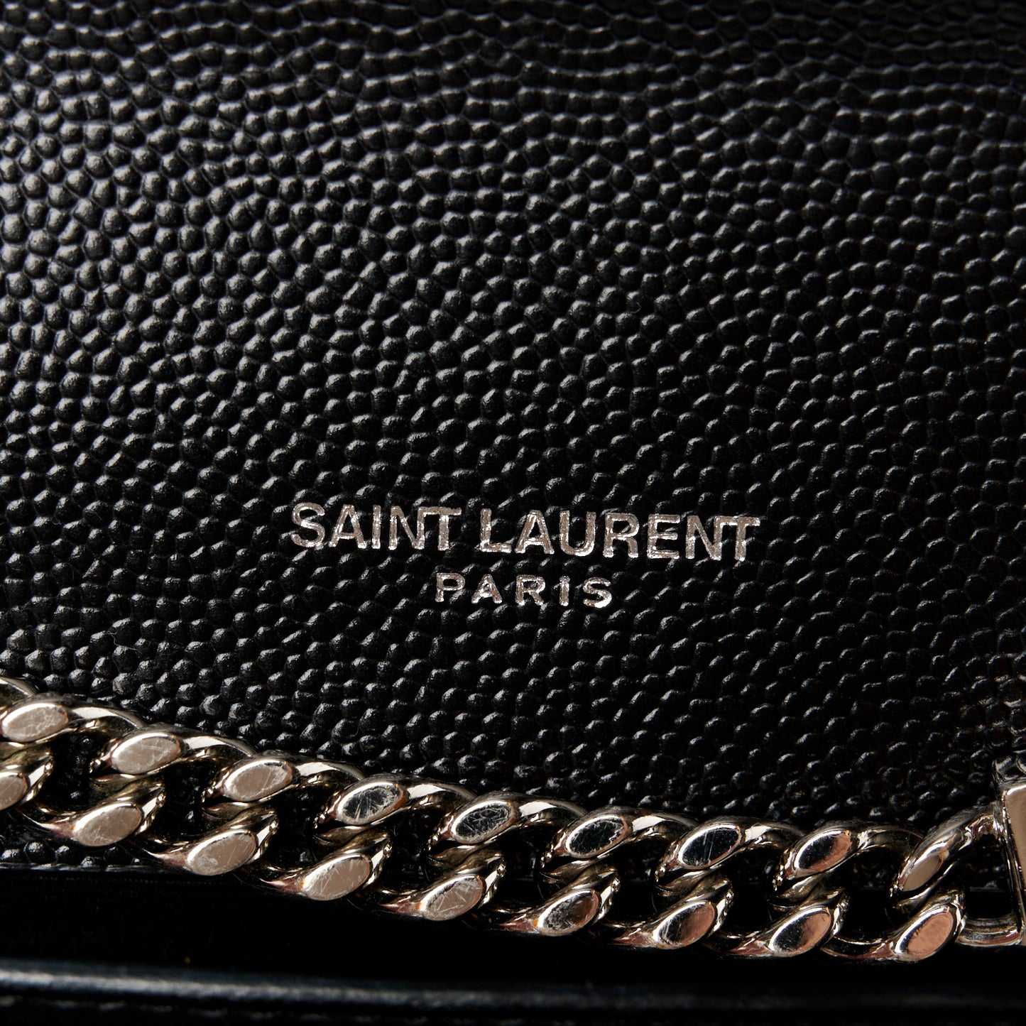 Grain De Poudre Medium Classic Monogram Kate Satchel Black