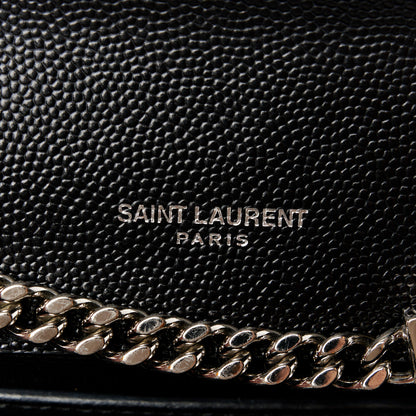 Saint Laurent Grain De Poudre Medium Classic Monogram Kate Satchel Black 6 of 11