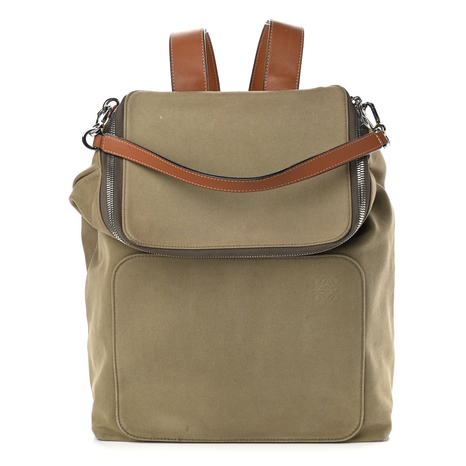 Loewe Canvas Goya Backpack Khaki 1 of 13