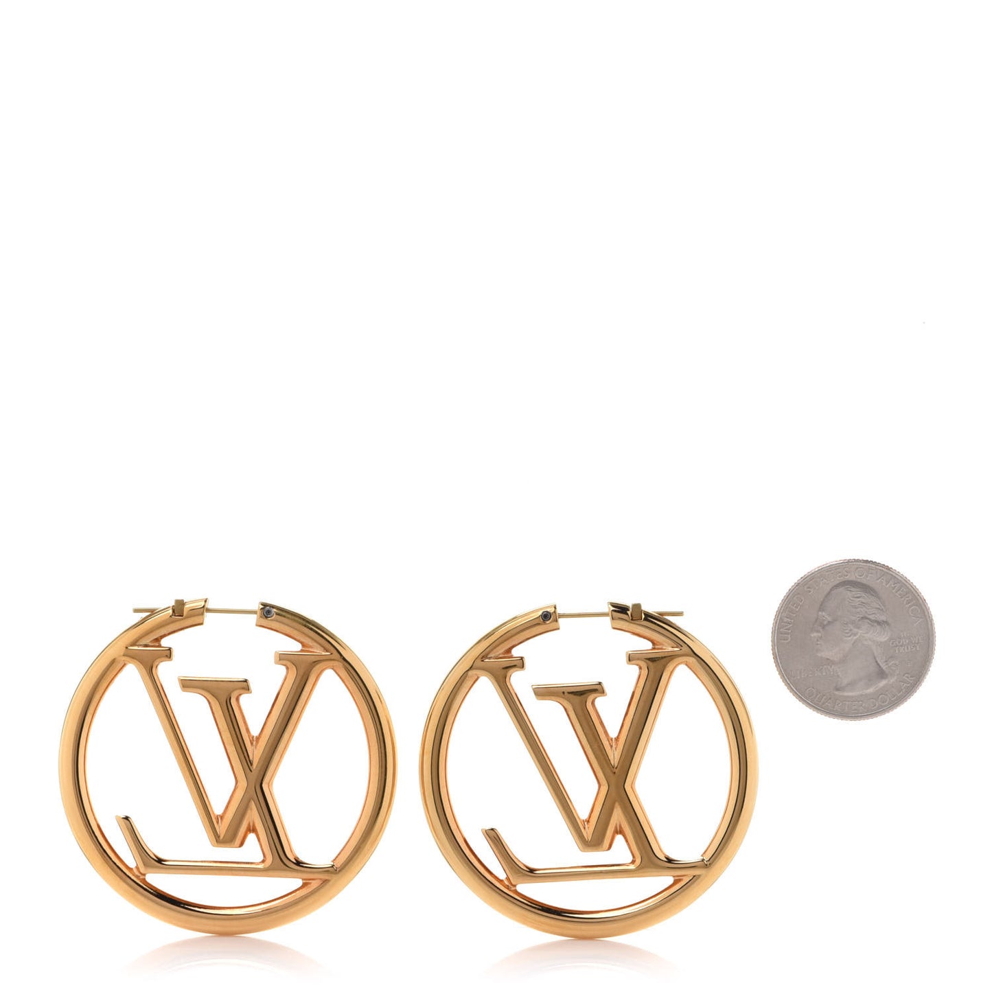 Metal Louise Hoop Earrings Gold