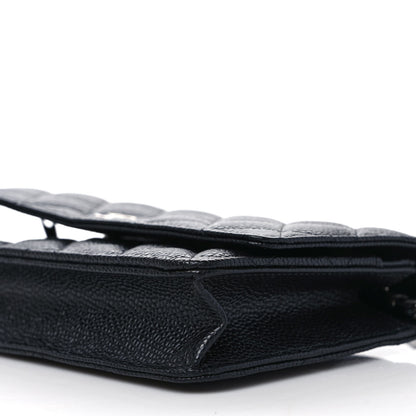 Chanel Caviar Quilted Wallet on Chain WOC Black 9 of 10