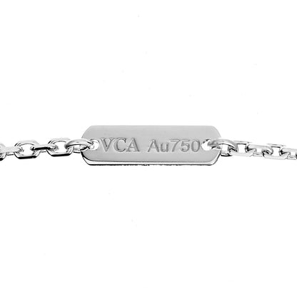 Van Cleef & Arpels 18K White Gold Mother of Pearl Vintage Alhambra Pendant Necklace 6 of 7