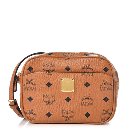 MCM Visetos Camera Crossbody Bag Cognac 1 of 14