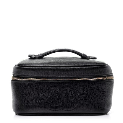 Chanel Caviar CC Vanity Cosmetic Case Black 1 of 10