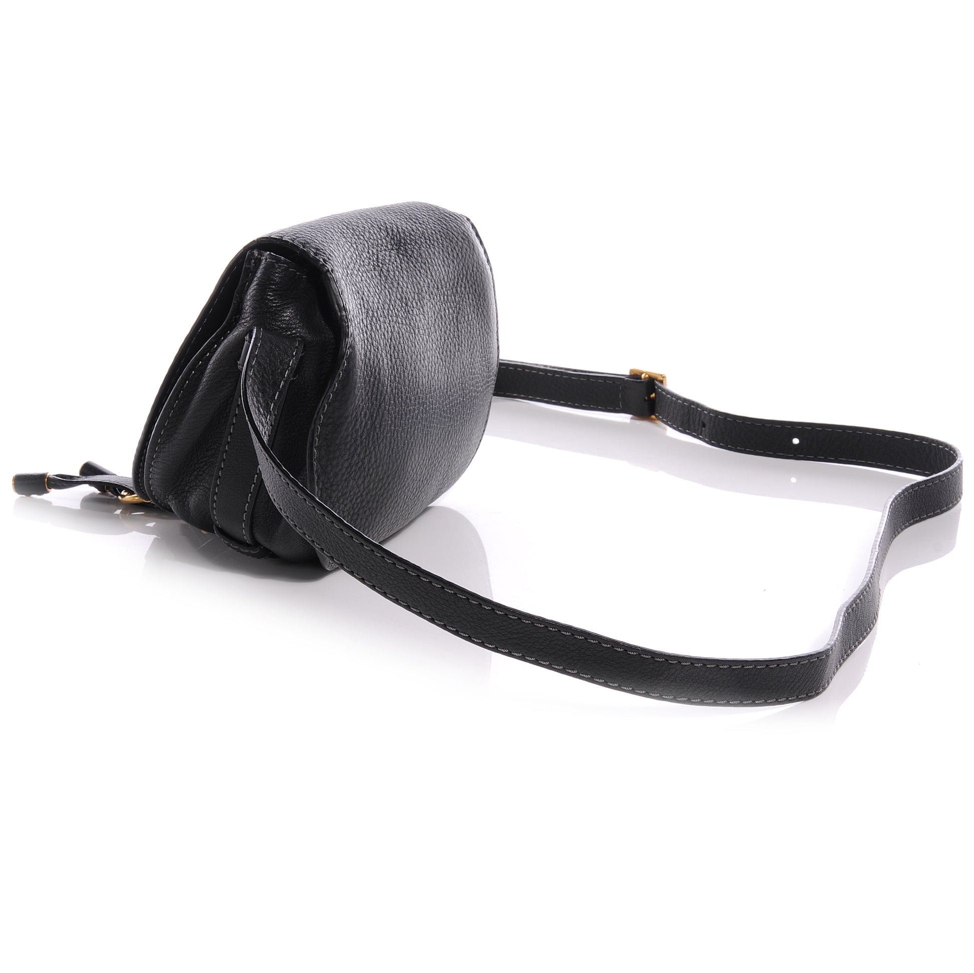 Chloe Calfskin Small Marcie Round Crossbody Bag Black 3 of 9