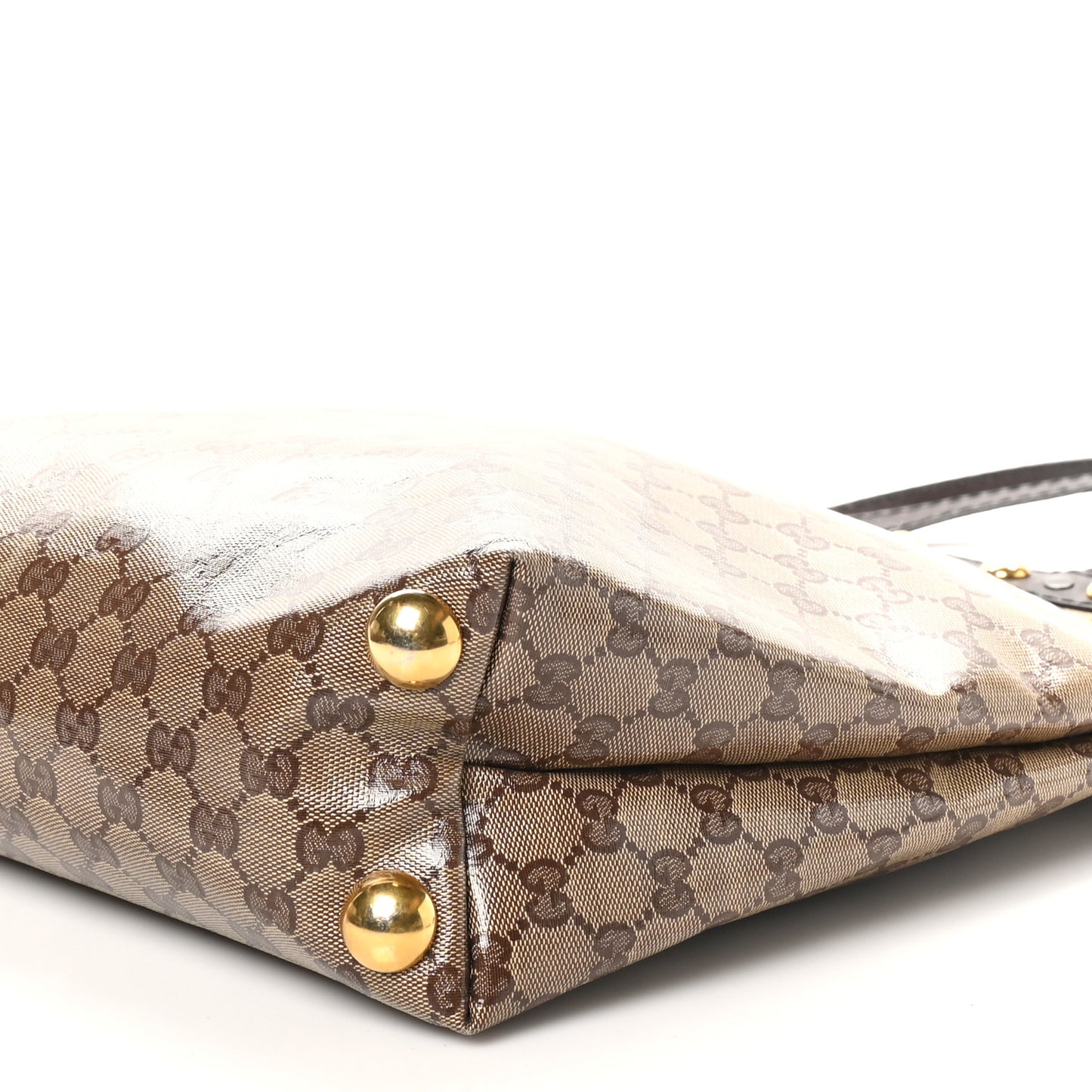 Crystal Monogram Large Babouska Vertical Shopping Tote Brown