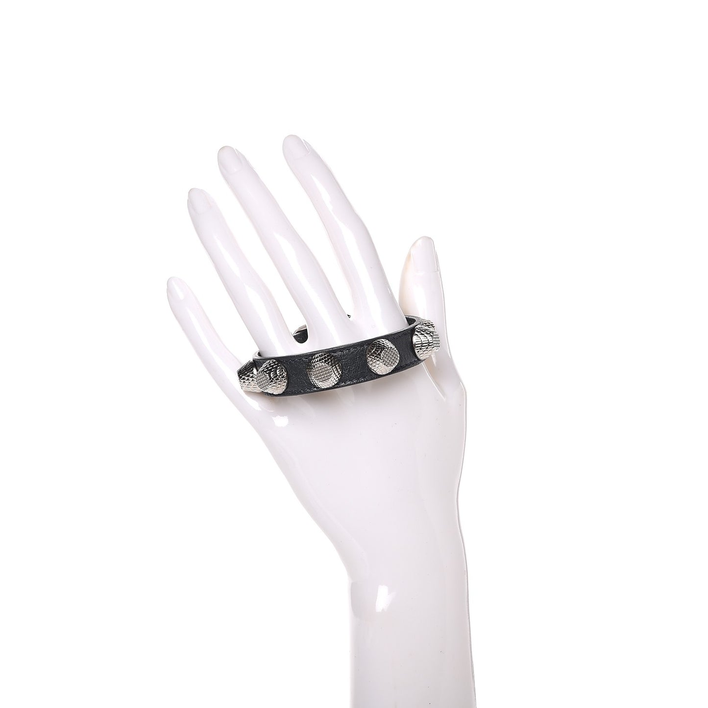 Agneau Giant 12 Silver Hardware Stud M Bracelet Dark Night