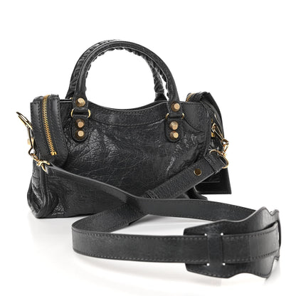 Balenciaga Agneau Giant 12 Gold Hardware Mini City Gris Fossile 3 of 12