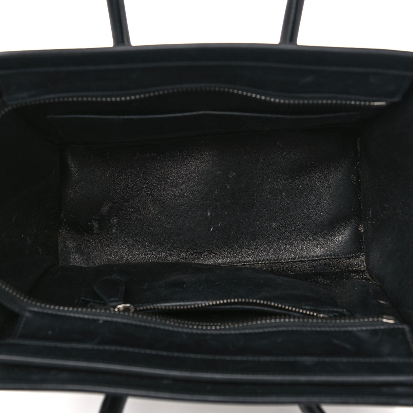 Baby Grained Calfskin Nubuck Tri-Color Micro Luggage Iceberg