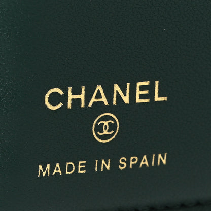 Chanel Calfskin Crocodile Embossed Crococo Passport Holder Emerald 6 of 8