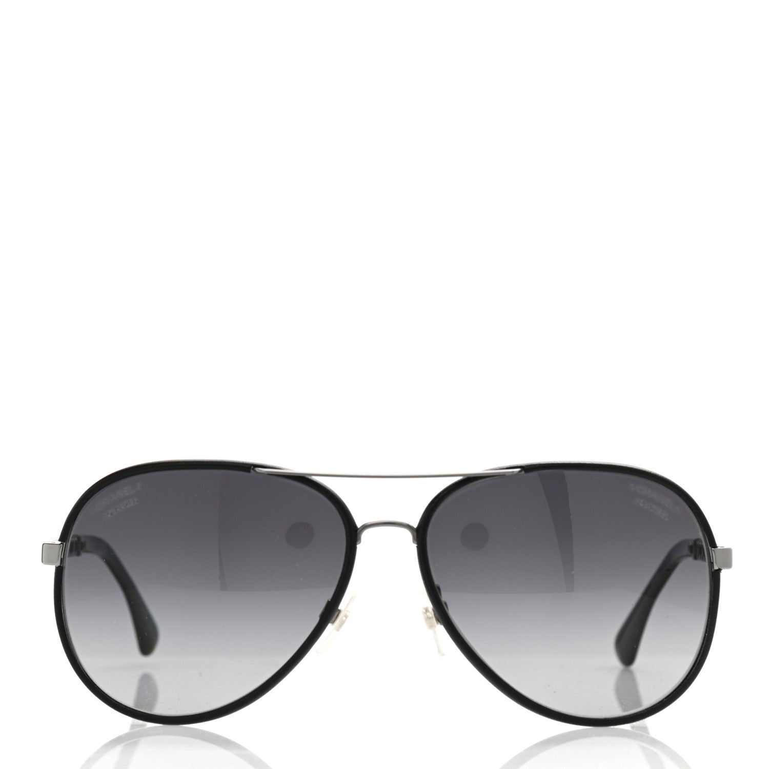 Chanel Polarized Pilot Winter Sunglasses 4219-Q Black 2 of 7