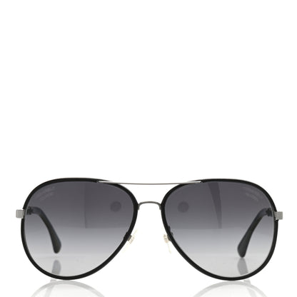 Chanel Polarized Pilot Winter Sunglasses 4219-Q Black 2 of 7