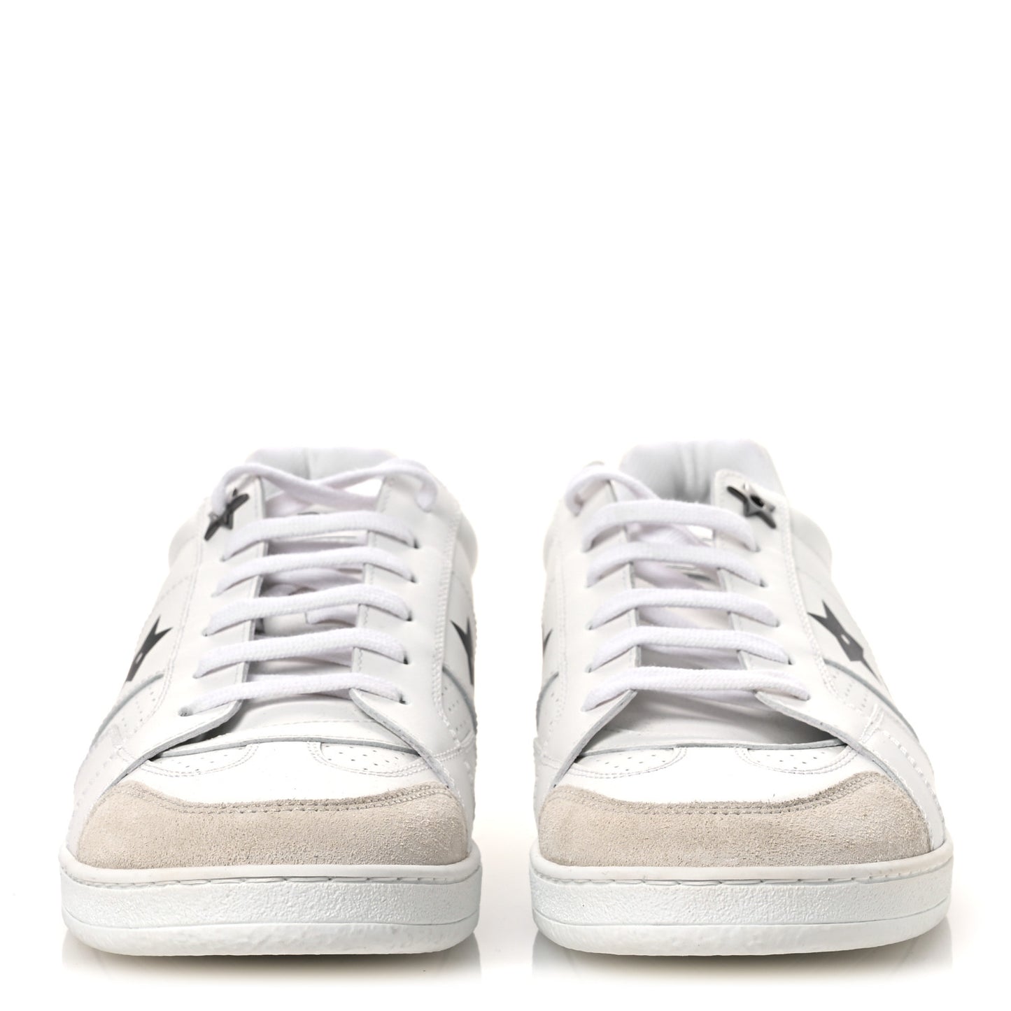 Calfskin Suede Dior Star Low Top Sneakers 39 White