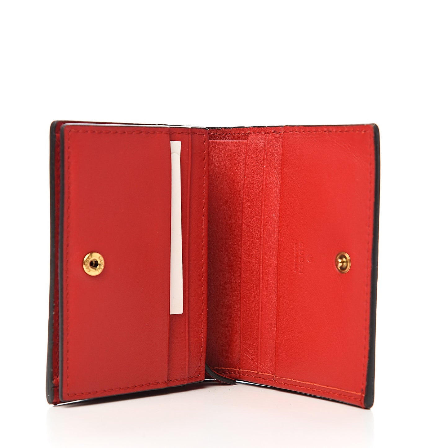 Calfskin Queen Margaret Card Case Wallet Blue Agata Hibiscus Red Mystic White