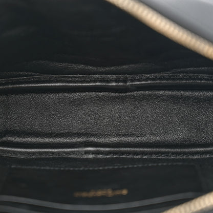 Saint Laurent Grain De Poudre Matelasse Monogram Mini Lou Camera Bag Black 5 of 10