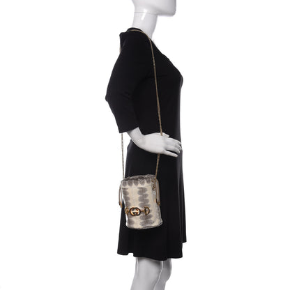 Gucci Snakeskin Mini Zumi Bucket Bag Grey 2 of 9