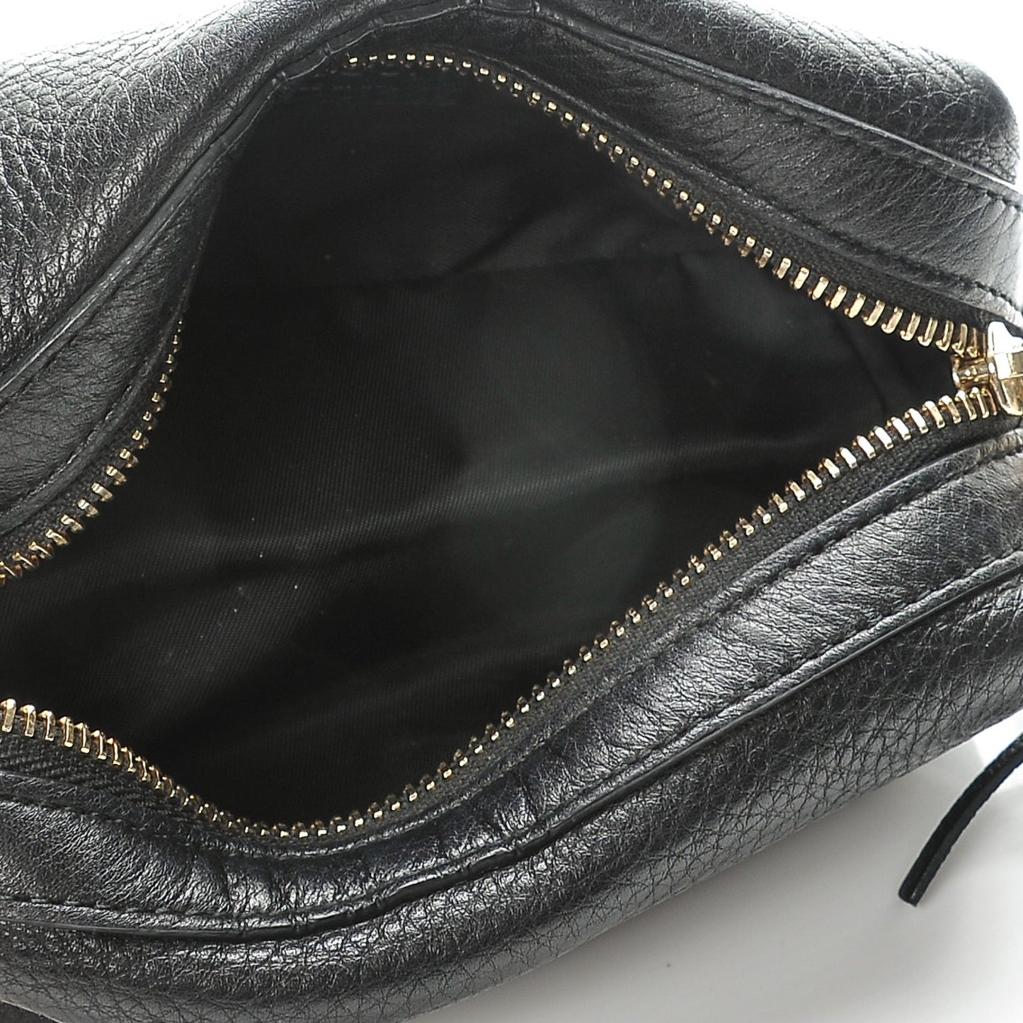 Pebbled Calfskin Soho Small Cosmetic Case Black