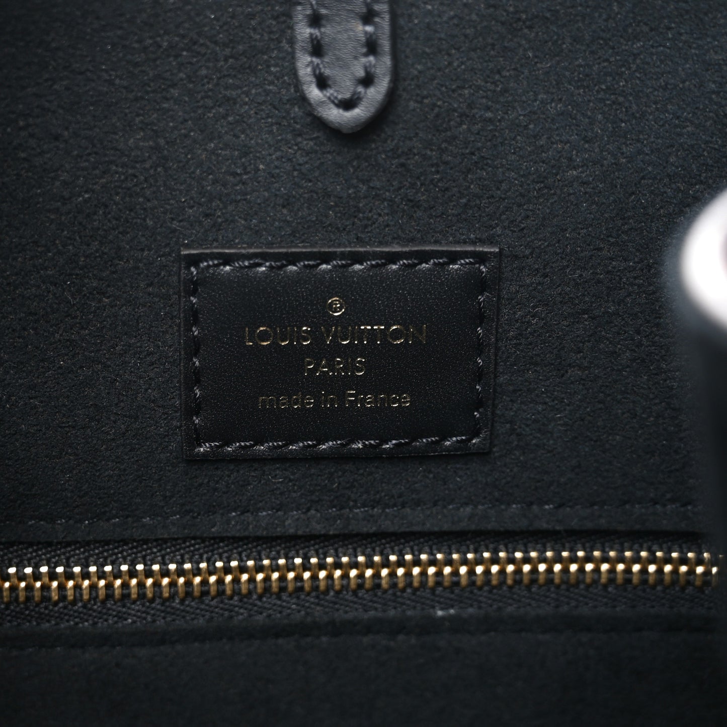 Calfskin Monogram Fold Tote MM Black Wine Cream