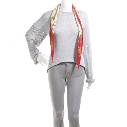 Hermes Silk Plisse Les Cavaliers D'Or Scarf 90 2 of 4