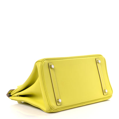 Hermes Epsom Candy Birkin 30 Lime Gris Perle 3 of 15