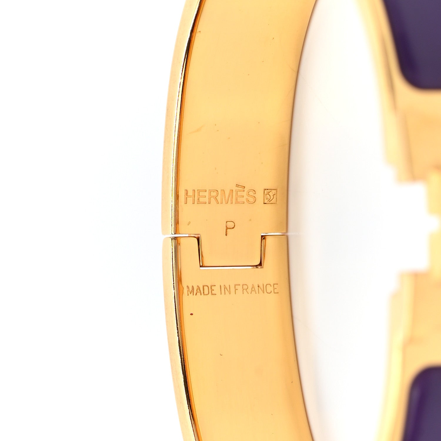 Hermes Enamel Narrow Clic Clac H Bracelet PM Iris 4 of 5