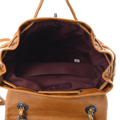 Chanel Glazed Calfskin Quilted Small Salzburg Backpack Brown 4 of 10