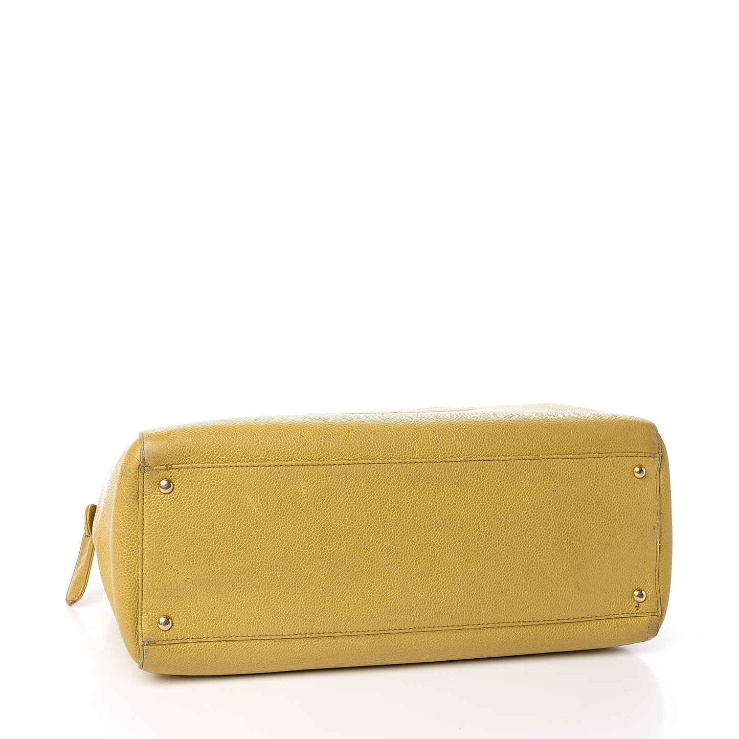 Caviar Large CC Shoulder Bag Chartreuse