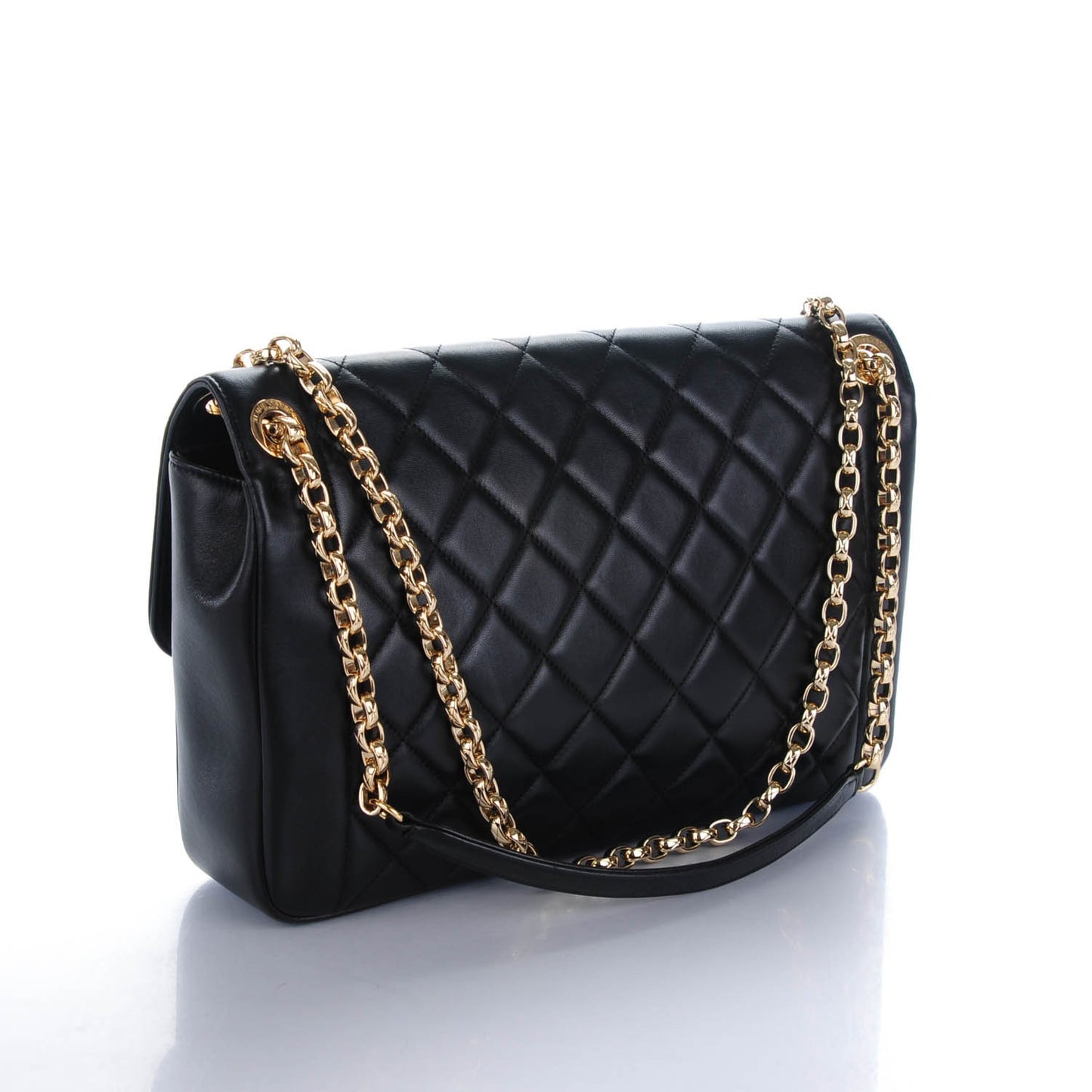Lambskin Quilted Large Chic With Me Flap Black