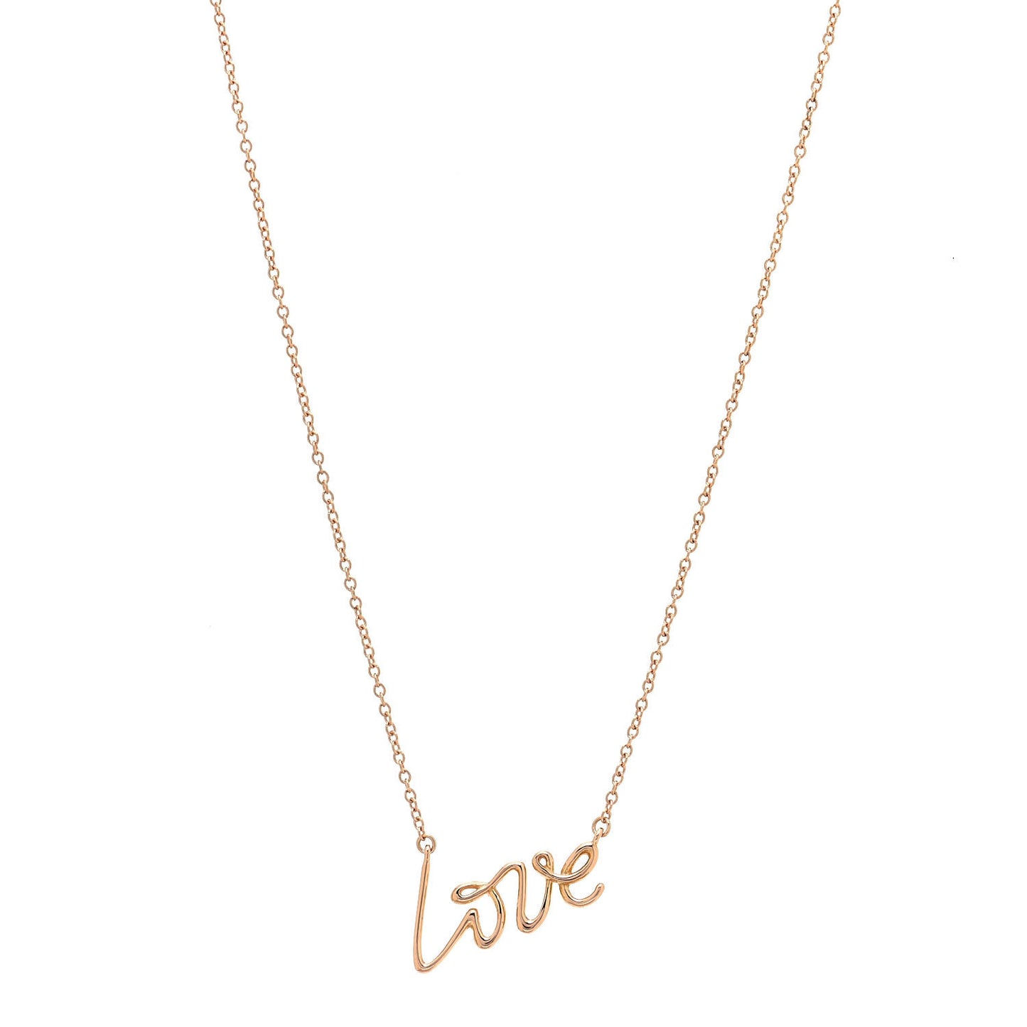 18K Rose Gold Paloma's Graffiti Love Pendant Necklace