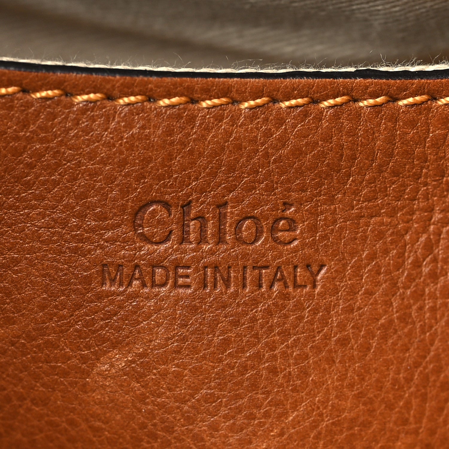 Chloe Grained Lambskin Calfskin Small Lexa Shoulder Bag Mustard Brown 6 of 8