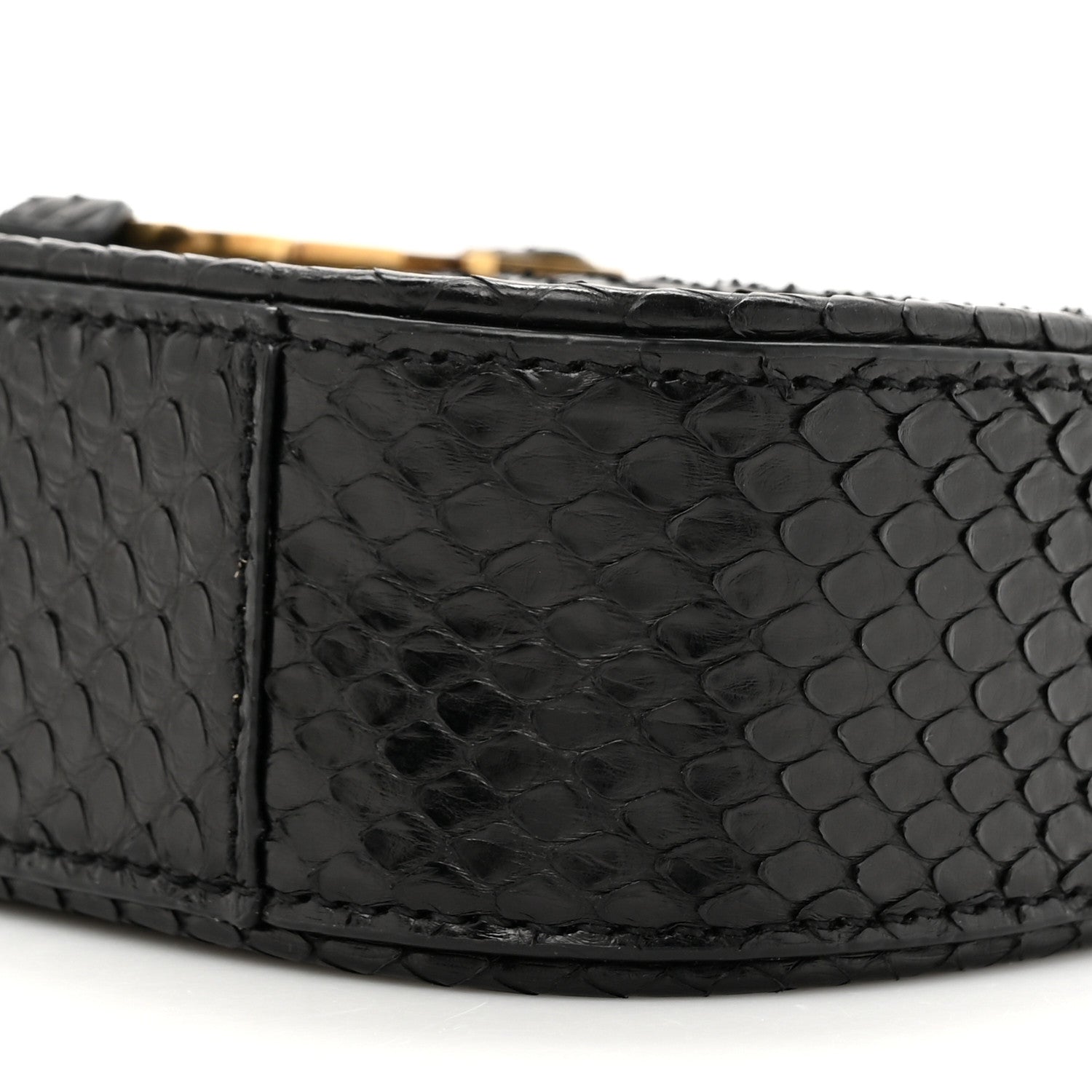Saint Laurent Snakeskin Le 5 A 7 Mini Hobo Black 9 of 10