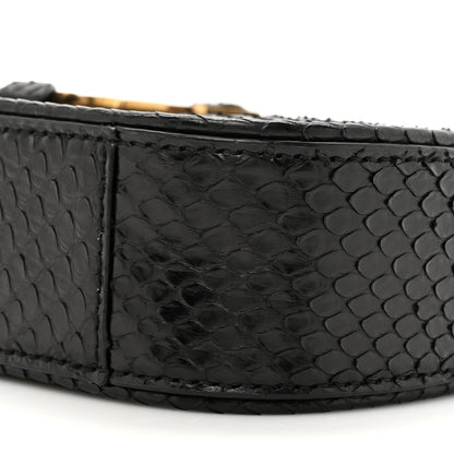 Saint Laurent Snakeskin Le 5 A 7 Mini Hobo Black 9 of 10