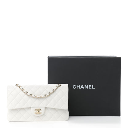 Chanel Caviar Quilted Medium Double Flap White 11 of 11