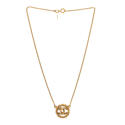 Chanel CC Medallion Choker Chain Necklace Gold 3 of 5