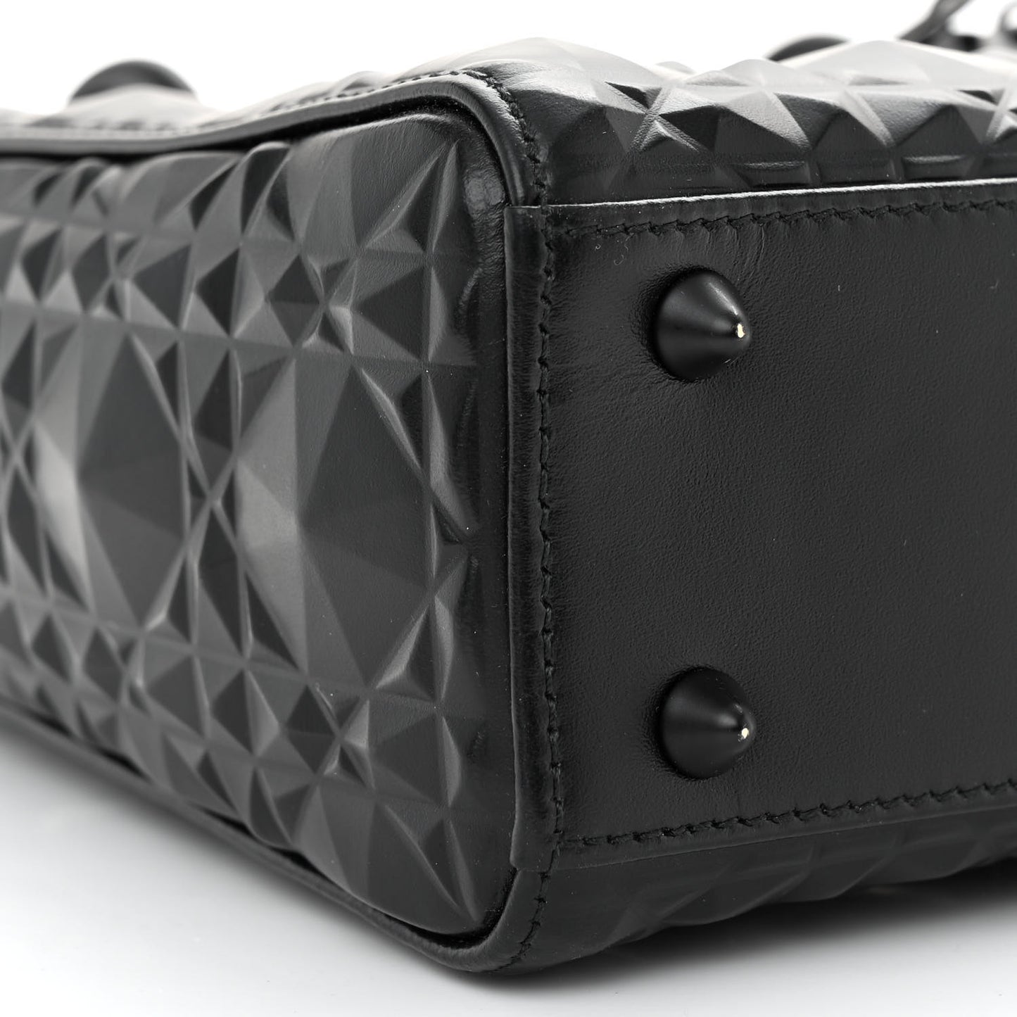 Calfskin Cannage Diamond Small My ABCDior Lady Dior Black