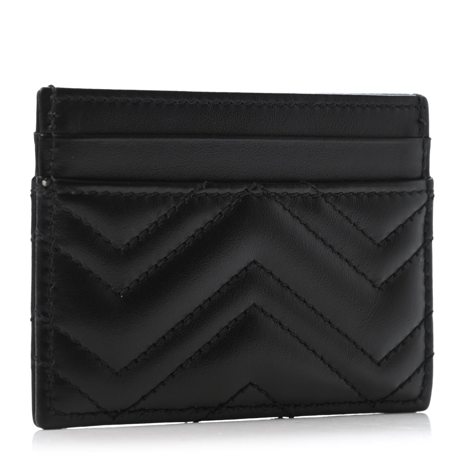 Gucci Calfskin Matelasse GG Marmont Card Holder Black 2 of 4