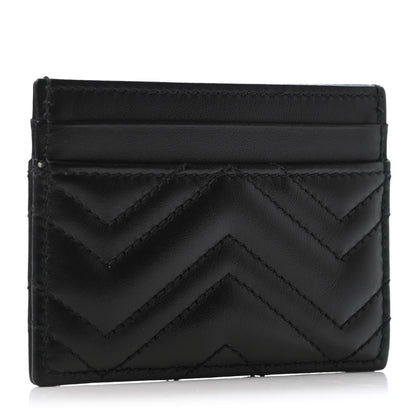 Gucci Calfskin Matelasse GG Marmont Card Holder Black 2 of 4