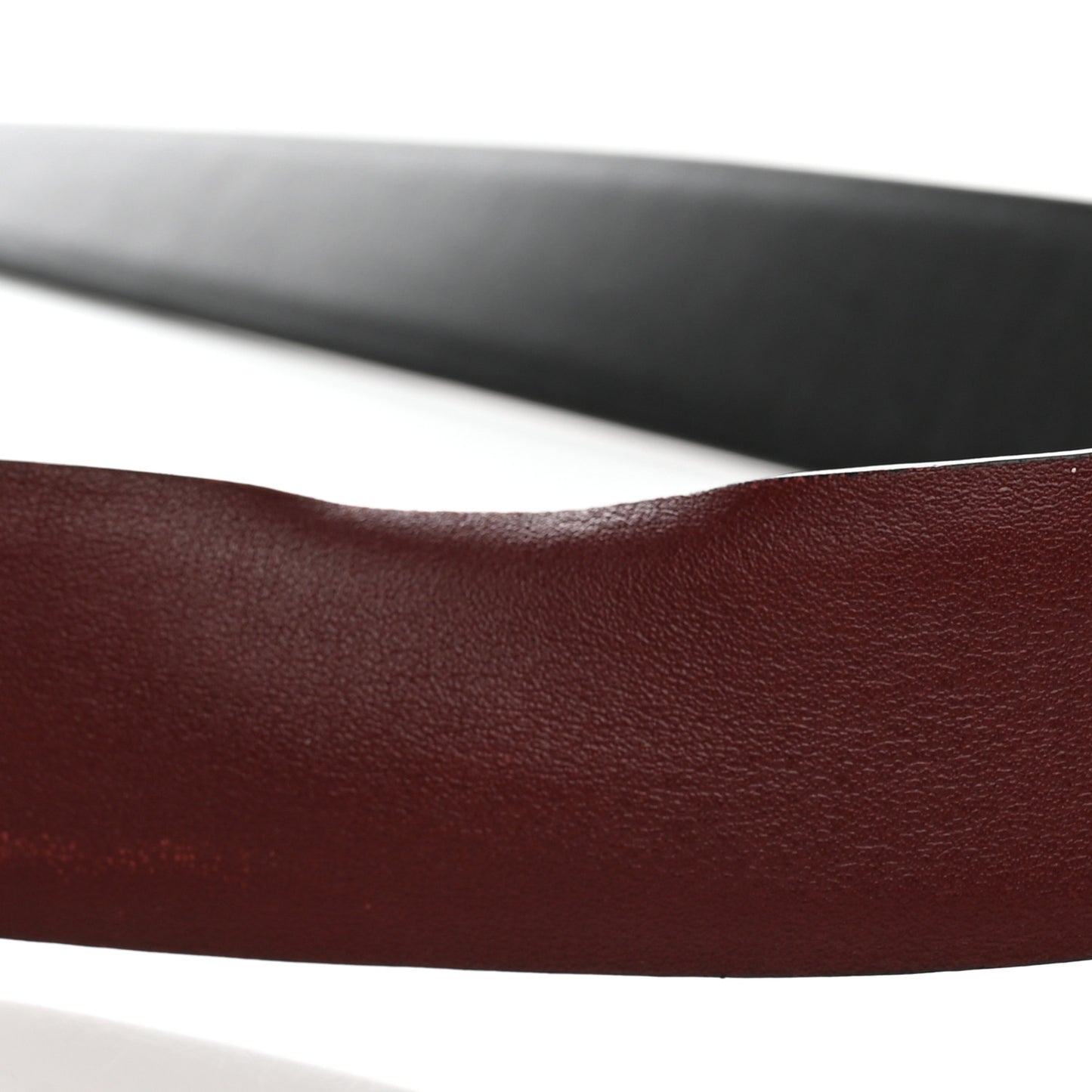 Calfskin CC Reversible Belt 75 30 Black Burgundy