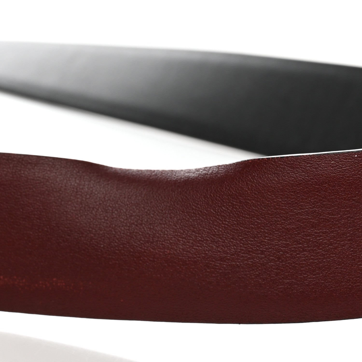 Chanel Calfskin CC Reversible Belt 75 30 Black Burgundy 6 of 10