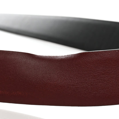 Chanel Calfskin CC Reversible Belt 75 30 Black Burgundy 6 of 10